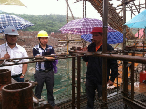 中核建设集团来我公司南京中联水泥集团工地考察